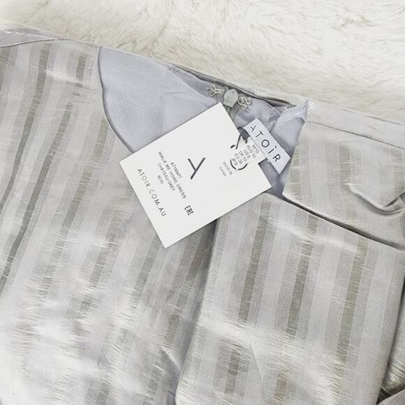 NEW Atoir Revolve Walk Me Home Cocktail Dress Chateau Metallic Grey - Picture 12 of 13